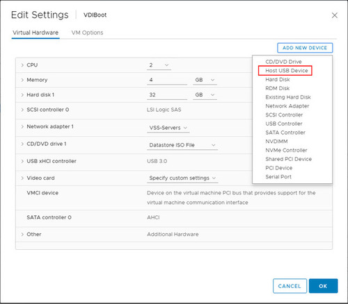 dispositivo usb host