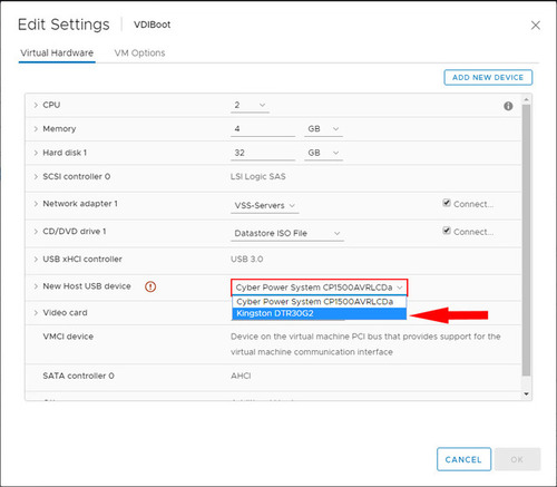 nuovo dispositivo usb host